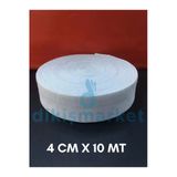 Dm Dikişmarket 10 Metre - Beyaz Bel Paça Yassı Geniş Lastik Lateks Ürün - Elastik Bant - Don Lastiği 4Cm