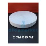 dm dikişmarket 10 Metre - Beyaz Bel Paça Yassı Geniş Lastik Lateks Ürün - Elastik Bant - Don Lastiği