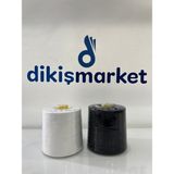 dm dikişmarket 120 Numara Yarım Kiloluk Dikiş İpi siyah/beyaz - yarım kg siyah /beyaz
