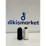 dm dikişmarket 150 Denye Polyester Ip Overlok Makinası Için UYGUNDUR 1 BEYAZ 1 SİYAH - set7