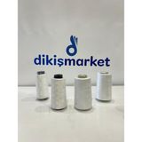 dm dikişmarket 150 Denye Polyester Ip Overlok Makinası Için uygundur 2 beyaz polyester 2 beyaz 120 numara dikiş ipi - set4
