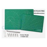 dm dikişmarket A2 Kesim Matı 600x450mmx3mm Ve Kretuar (Hobi Neşteri) - A2-SET