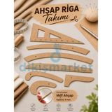 Dm Dikişmarket Ahşap Riga Cetvel Takım (7 Parça) - ahsap