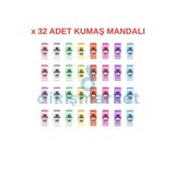 dm dikişmarket Dikiş Makine Çarşısı Singer Zetina Bındallı Janome 32 Adet Renkli Kumaş Mandalları (32 Adet)