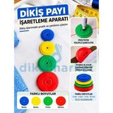 dm dikişmarket Dikiş Payı Ölçme Pulu 4'lü Set / Lastik & İp Geçirme Cımbızı 8 cm/ Kumaş Köşe Yuvarlama Ölçü Cetveli