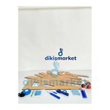 Dm Dikişmarket Dikişe Başlangıç Seti (Riga Takımı,Geoderik Cetvel,Mezura,Kumaş Makası,Çizgi Sabunu) Mavi