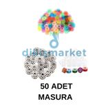 dm dikişmarket Ev Tipi Aile Dikiş Makinası 50 Adet Renkli Plastik Masura