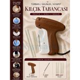 dm dikişmarket Fine (Ince) Kılçık Tabancası Ve 200 adet Kılçık HEDİYE (Kiyafet - Türban Kullanıma Uygundur) - tabanca+kılçık hediyeli