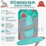 dm dikişmarket Gazzella Turkuaz Keçeli Ütü Masası Kılıf Bezi 50x135