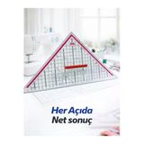 Dm Dikişmarket Geoderik Üçgen Cetvel 32 Cm Ekstra Tutuculu Ölçekli Beyaz