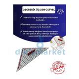 dm dikişmarket Geoderik Üçgen Cetvel 32 cm Ekstra Tutuculu Ölçekli
