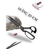 dm dikişmarket Hard Steel Marka 10 İNÇ 25 CM Kumaş Kot Kesim Profesyonel Terzi Makası