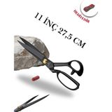 dm dikişmarket Hard Steel Marka 11 İNÇ 27,5 CM Kumaş Kot Kesim Profesyonel Terzi Makası