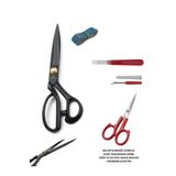 dm dikişmarket Hard Steel Marka Kumaş Kot Kesim Profesyonel Terzi Makası 30cm Ve Nakış Makası Ilik Sökücü Seti