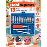 Dm Dikişmarket Hobi Neşter Seti 13 Parça Hassas Kesim ve El İşleri Maket Bıçağı Seti - 13 parça set