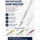 Dm Dikişmarket Kretuar bıçağı hobi neşteri 5 uç yedekli set