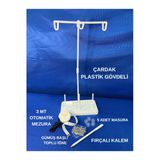 Dm Dikişmarket Makina Beyaz Çardak Set Çardak/Topluiğne/3Mt Mezura/5Adet Masura/Kalem