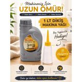 dm dikişmarket Moonstar Dikiş Makine Yağı 1 Lt (20 Numara Ince Makina Yağı) ve Boş Yağdanlık - 1 LT YAĞ