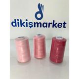 dm dikişmarket Oltalı 120 numara Dikiş İp Seti (3lü pembe tonları) - 3lüpembeli