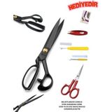 dm dikişmarket PİN Kumaş Kot Kesim Profesyonel Terzi Makası 20cm ve Nakış Makası ilik Sökücü İğne HEDİYELİDİR - set