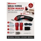 dm dikişmarket Şarjlı Kumaş Kesim Makası Yedek Uçlu
