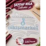 Dm Dikişmarket Şeffaf Plastik Riga Cetvel Takım (7 Parça)