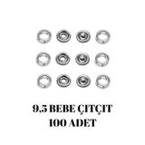dm dikişmarket Tulumba El Presi makinasına uyumlu 100adet 9,5 bebe çıtçıt