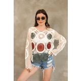 DM DİLAN MODA KADIN TIĞ İŞİ DANTEL BLUZ