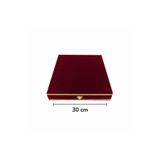 DM PORSELEN KADİFE KUTU 30 CM TABAK BORDO