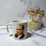 Dm Porselen Kemal Atatürk Silindir Kupa - Renkli - 1 Adet