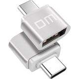 DM Type-C USB OTG Dönüştürücü Adaptör Gümüş Renk ile Taşınabilir ve Dayanıklı Kullanım