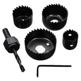 Dmax DMX-4127 Buat Açma Panç Seti 32-38-44-54MM 6 Adet 3/8 Hex Metal Ahşap Anahtar