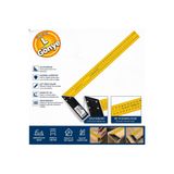 DMAX DMX-4556 500 mm 50 cm Alüminyum Açılı Ahşap İnşaat Marangoz L Gönye 50 cm