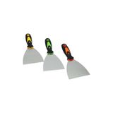 DMAX Fiber Saplı Spatula 80mm DMX4192, Sarı/Yeşil/Turuncu