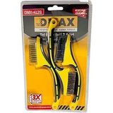 Dmax Profesyonel Tel Fırça Seti, Çelik, 7 İnç, Paslanmaz Çelik Tel, Metal, Ahşap, Plastik Yüzeyler için, 3 Parça