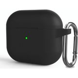 Dmay Airpods 3. Nesil Uyumlu Silikon Lüx Kılıf+Kancalı - Siyah