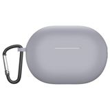 Dmay Huawei Freebuds Pro 2 Kılıf 2022 Yumuşak Silikon Kılıf + Kancalı - Gri