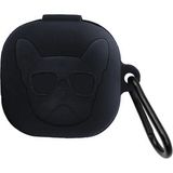 Dmay Samsung Galaxy Buds 2 - Buds Pro - Buds 2 Pro Uyumlu Figürlü Silikon Kılıf - Siyah