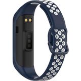Dmay Samsung Galaxy Fit 2 (R-220) Akıllı Bileklik Uyumlu Delikli Nike Silikon Kordon Kayış - Lacivert