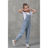 DMB BOYS & GIRLS Ayarlanabilir Askılı Pamuklu Denim Salopet Kız Çocuk Kot Tulum