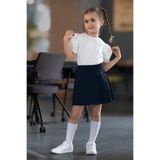 DMB BOYS & GIRLS Kids- Kız Çocuk Pile & Düğme Detaylı Çelik Örgü Okul & Günlük Aktivitelere Özel Şort Etek