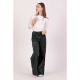 Dmb Boys & Girls Kız Çocuk Kurdele Işlemeli Kot Pantolon Füme - 11 - 12 Yaş