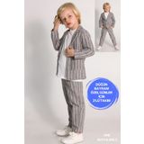 DMB BOYS & GIRLS Premium Yazlık Keten Erkek Çocuk 3'lü Takım Elbise