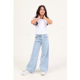 DMB BOYS & GIRLS Wide Leg Yüksek Bel Geniş Paça Jean Kız Çocuk Pantolon