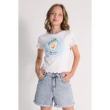 DMB BOYS & GIRLS Yüksek Bel Pamuklu Denim Katlamalı Paça Cepli Kısa Kot Kız Çocuk Şort