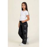 Dmb Kız Çocuk Kurdele Detaylı Wide Leg Jean Kot Pantolon