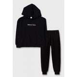 Dmb Mojo Erkek Çocuk 9-14 Yaş Kapüşonlu Sweat Eşofman Takımı Siyah - 11 - 12 Yaş