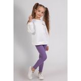 Dmb Mojo Kız Çocuk 3-7 Yaş Nakışlı Sweatshirt-Taytlı Takım Mor - 5 - 6 Yaş
