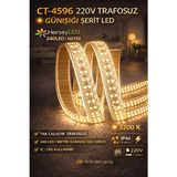 Dmc 220V Trafosuz Yapışkanlı Dış Mekan Şerit LED – Günışığı 3 M / 5 M - 3000K - Gün Işığı