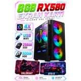 Dmc N182x (PUBG,GTA 5) I5 3470,16GB RAM,500GB HDD,256GB SSD,8GB RX580 Oyuncu Masaüstü Bilgisayar Kasası